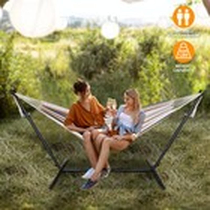 9FT Steel Hammock with Stand for 2 Person with Carrying Case 620Lb Capacity