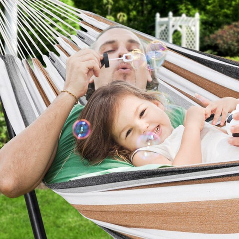 9FT Steel Hammock with Stand for 2 Person with Carrying Case 620Lb Capacity