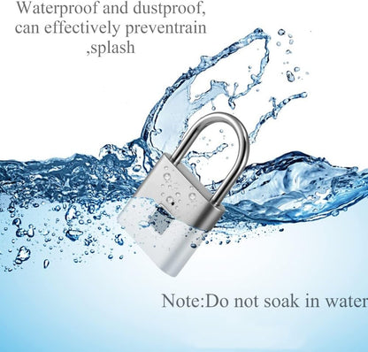 Fingerprint Padlock, USB Charging Waterproof Mini Smart Security Lock with No App, No Key, No Trouble, Friendly for Kids and Elderly